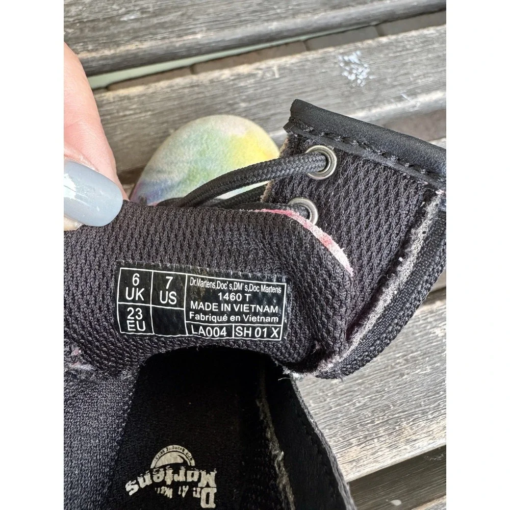 Dr Martens Air Wair 1460T Tie-Dye Multicolor Classic Combat Boots Toddler Size 7